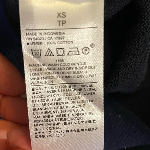 Banana Republic navy Forever V-neck sweater sz XS - Picture 3 of 5